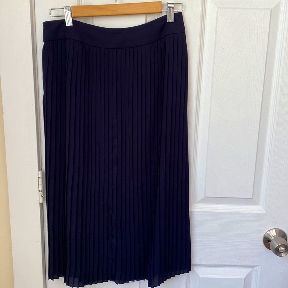 Pleated Midi Skirt J Crew